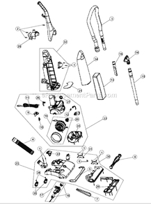 Page A Diagram and Parts List for M085750  Dirt Devil Upright Vacuum